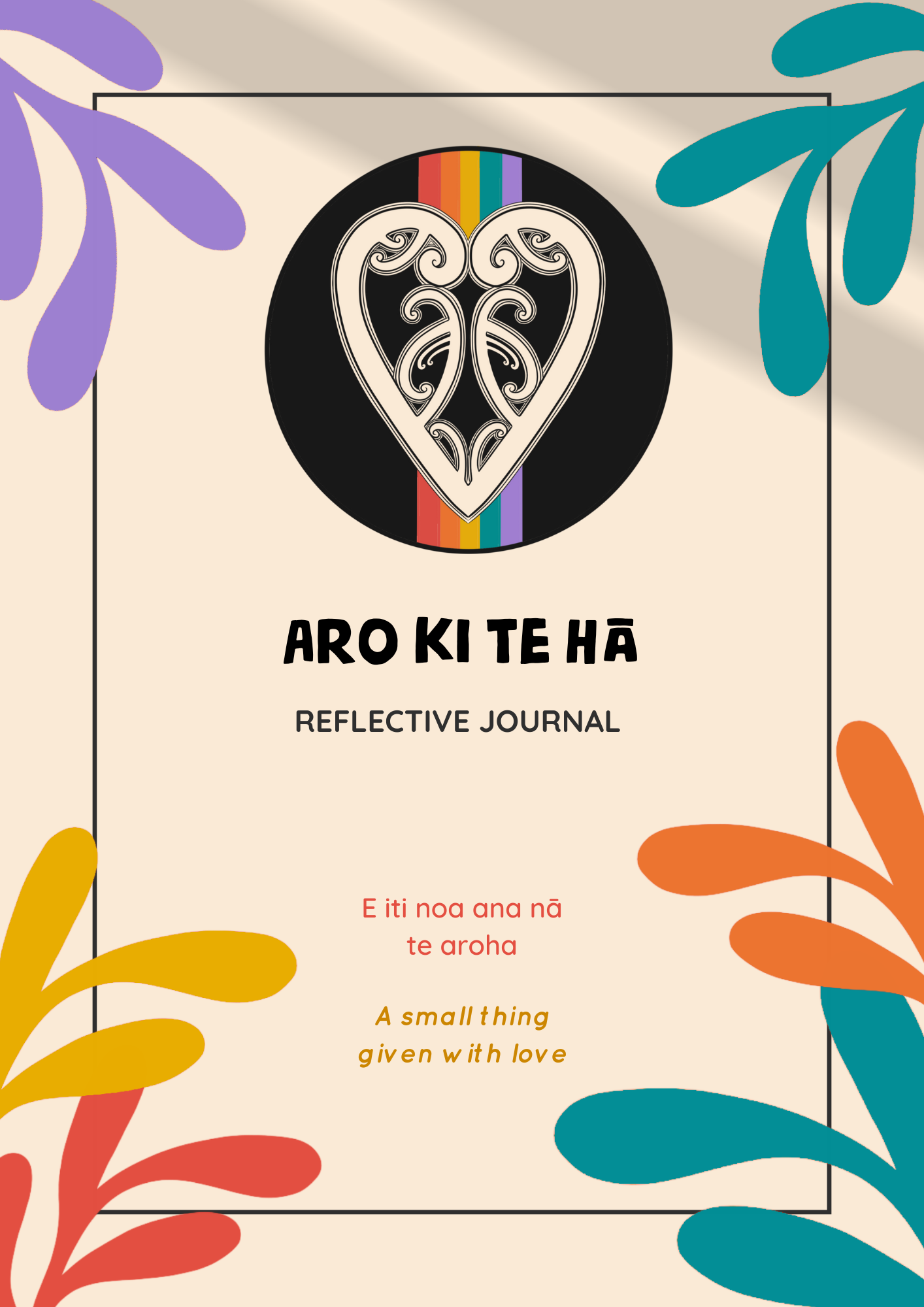 Aro ki te Hā - reflective journal. E iti noa ana nā te aroha - a small thing given with love