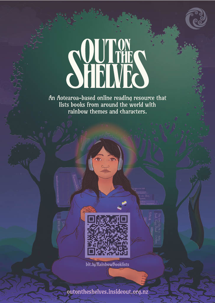 A poster for the Out on the Shelves online reading resource