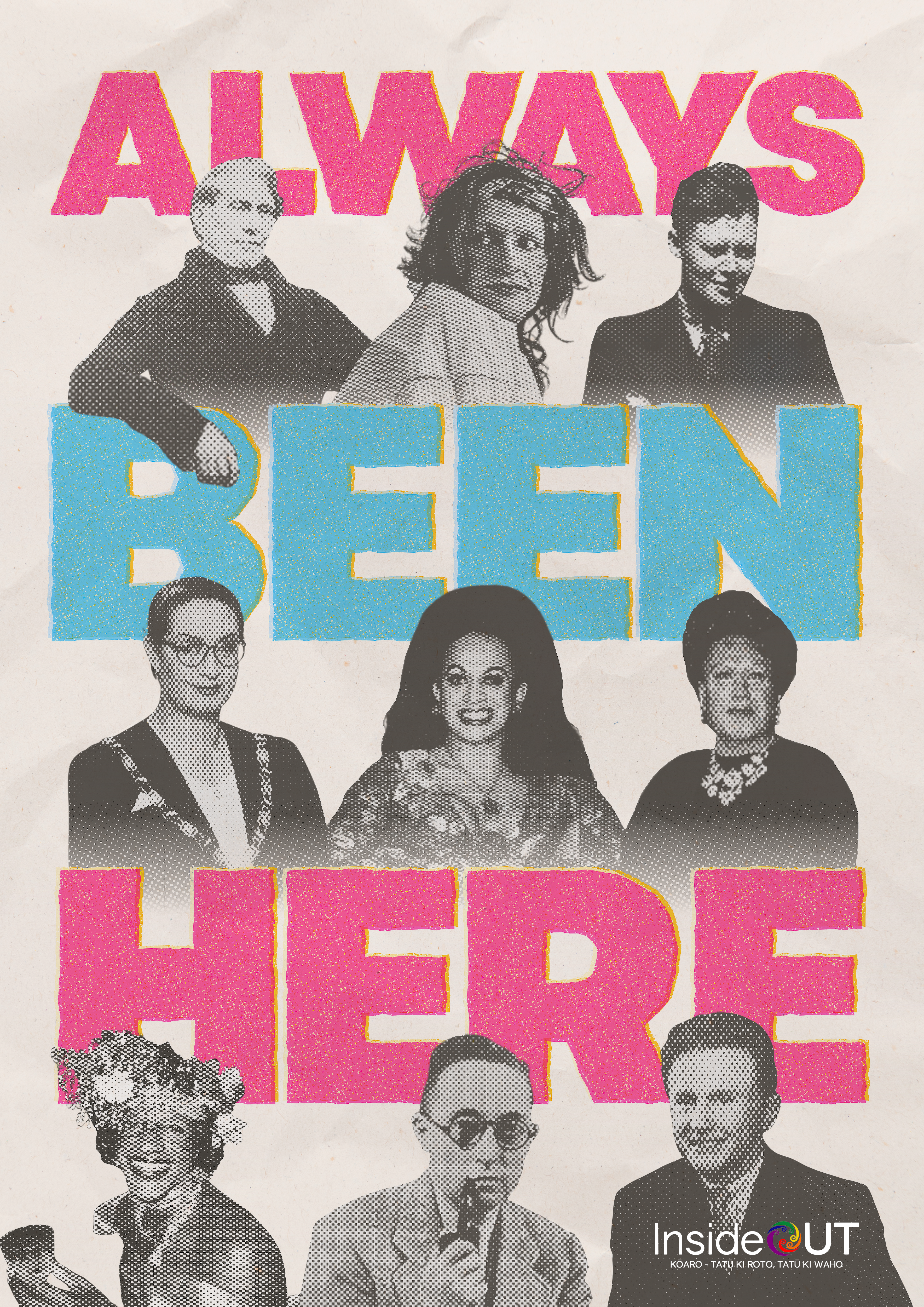 A poster with trans historical figures that reads "Always Been Here"