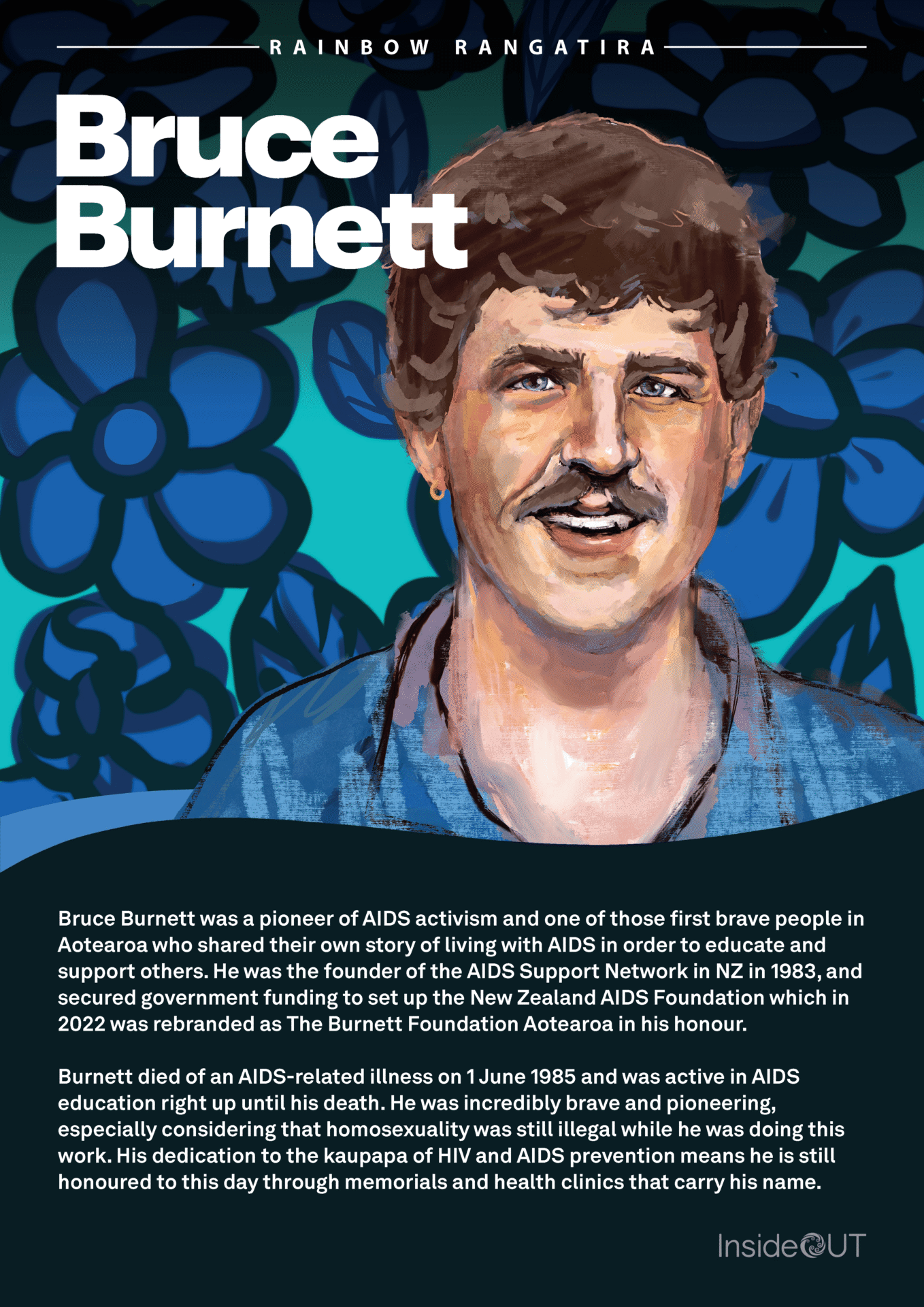 Bruce Burnett poster Poster with an illustration of Bruce Burnett
