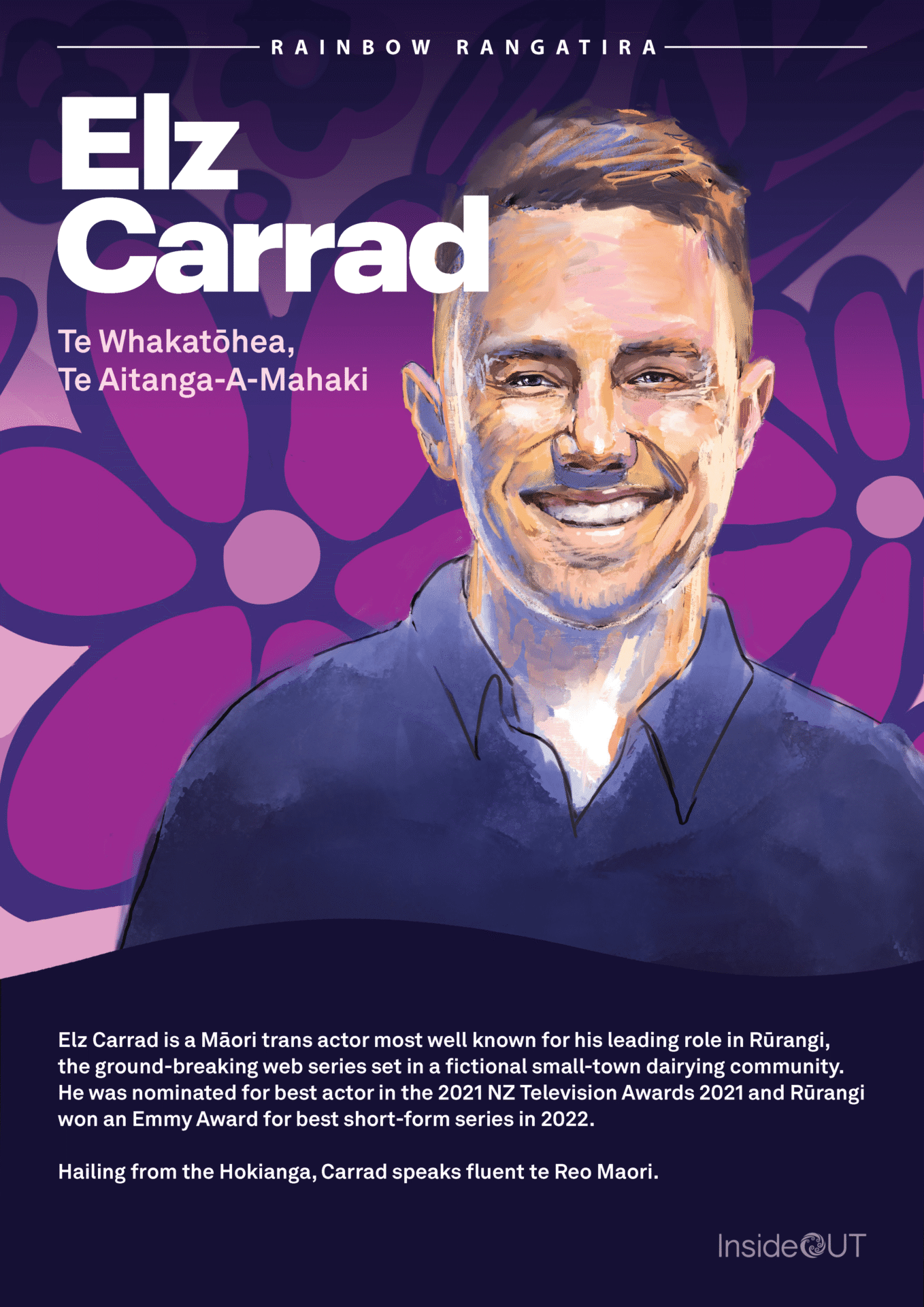 Elz Carrad poster Poster with an illustration of Elz Carrad