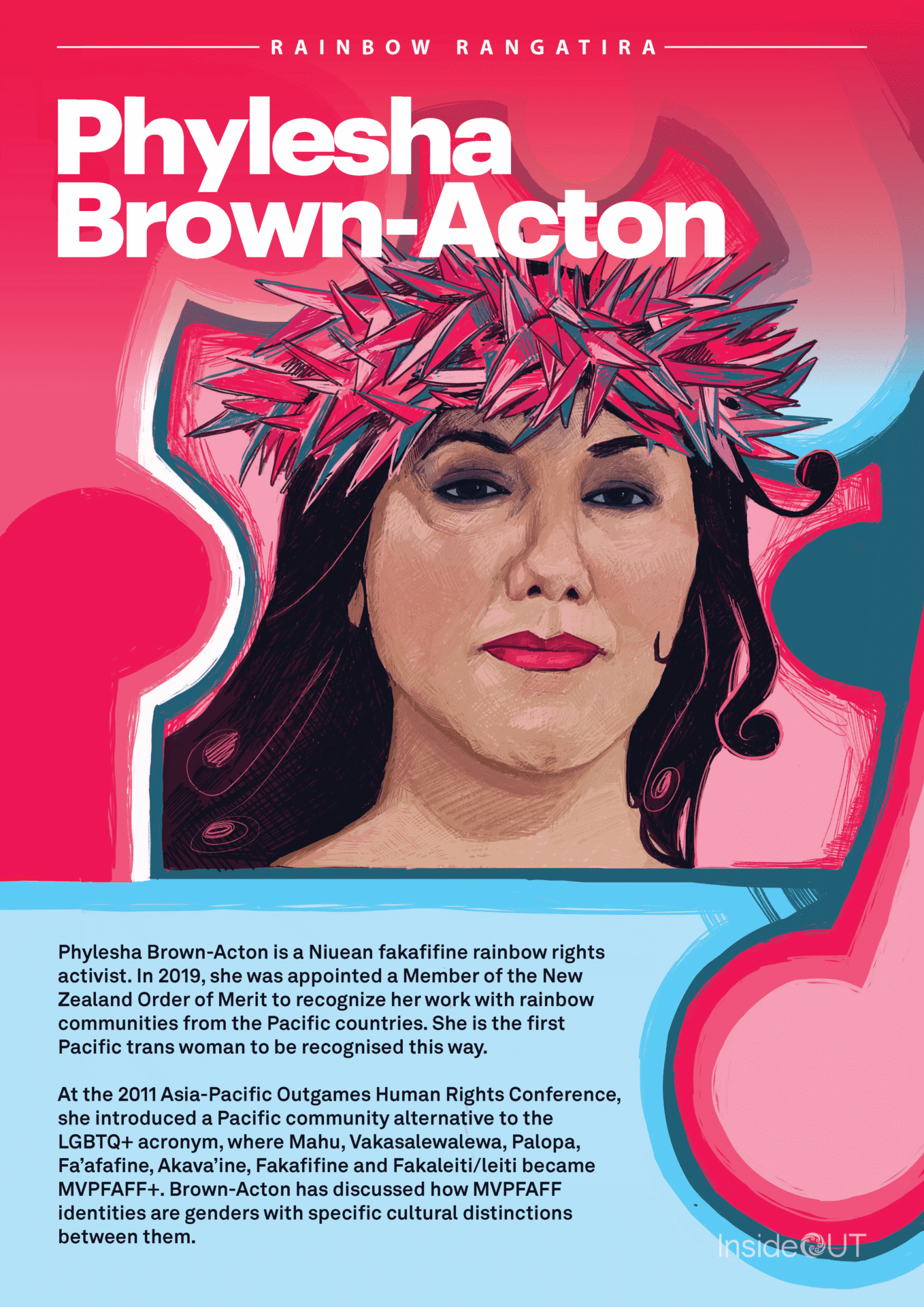 Phylesha Brown-Acton poster Poster with an illustration of Phylesha Brown-Acton