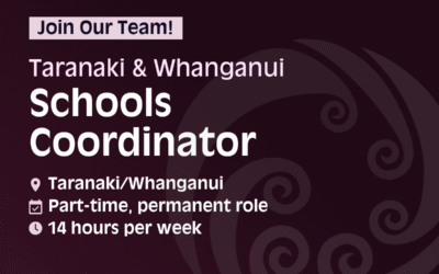 Join our team! Taranaki & Whanganui Schools Coordinator
