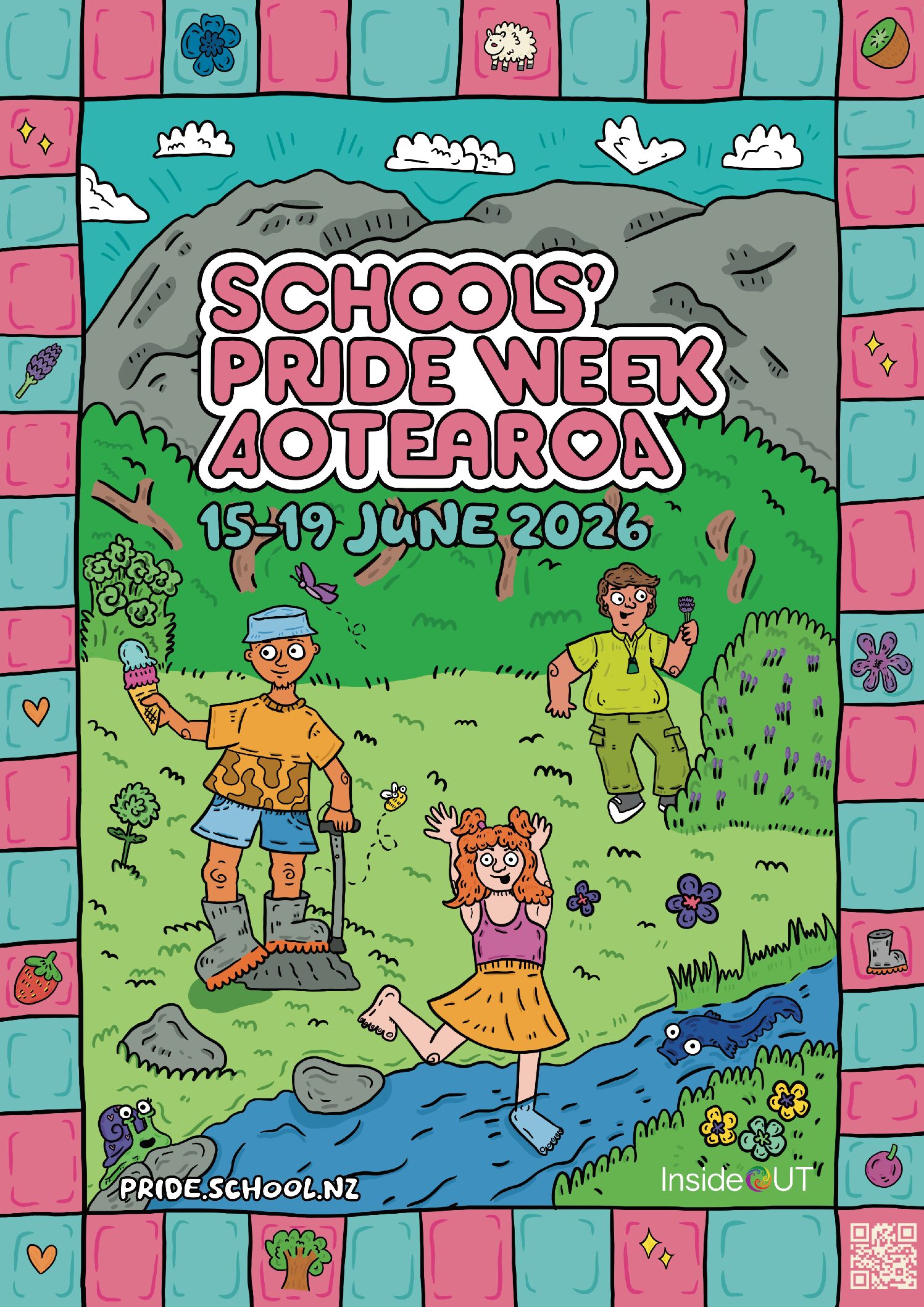 A poster for the Out on the Shelves online reading resource